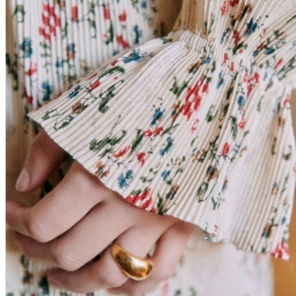 New!!! Sezane ✨️ Women's Lota Print Tasha Blouse - Picture 13 of 14